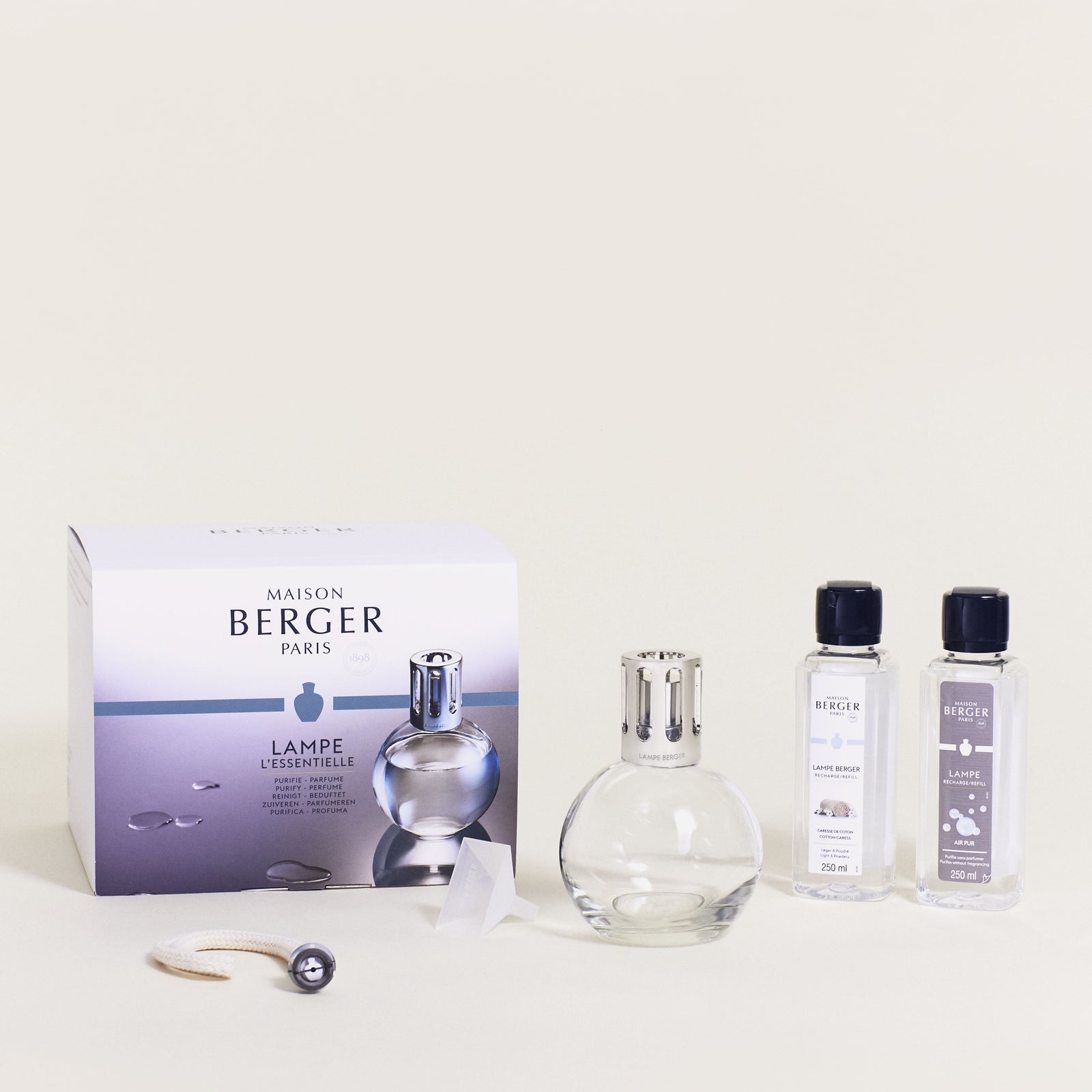 Diffuser Maison Berger Paris Round - catalytic lamp with scent refill gift pack.