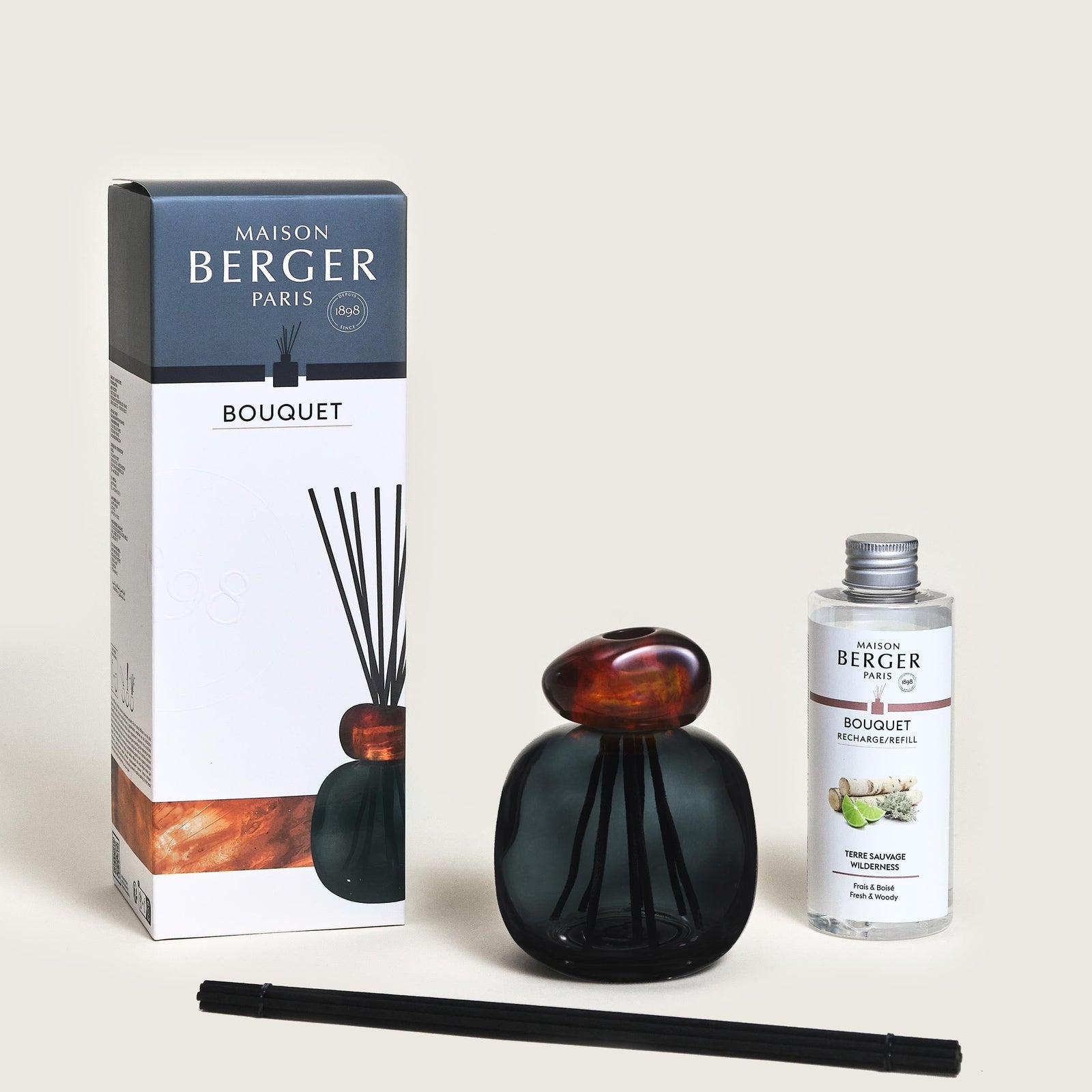 Maison Berger reed diffuser amber with wilderness scent. GAUDION FURNITURE