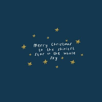 Christmas Card Shiniest Star