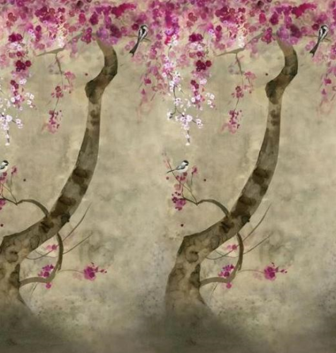 Designers Guild Shinsha Scene 2 Blossom Wallpaper