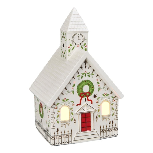 Christmas LED Xmas Church Porcelain house