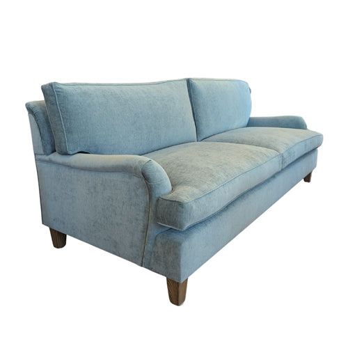 Hamptons sofa in mineral velvet gaudion furniture