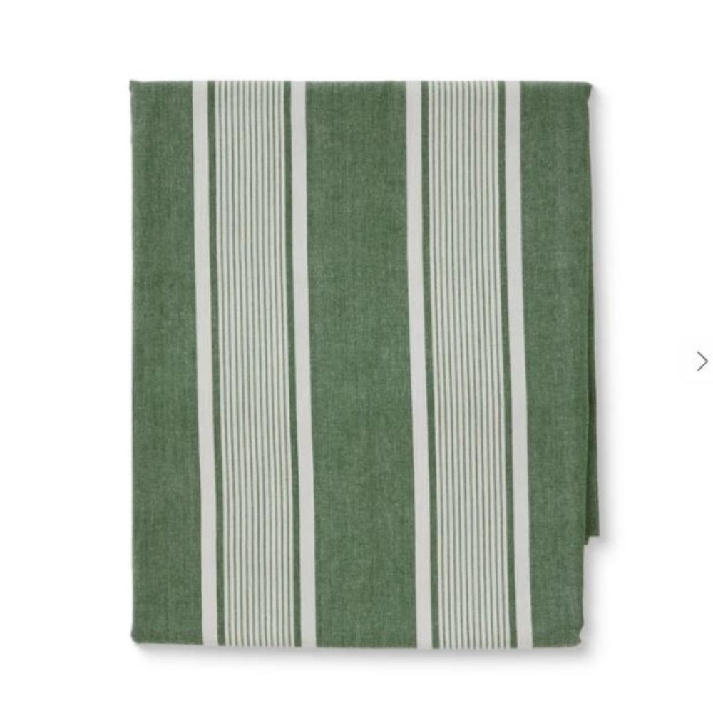 Avery Spruce Green Stripe Tablecloth 150 x 230 cm
