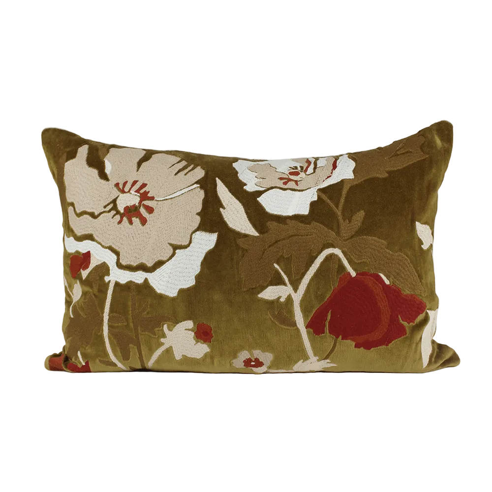 Embroidered Gold Cushion