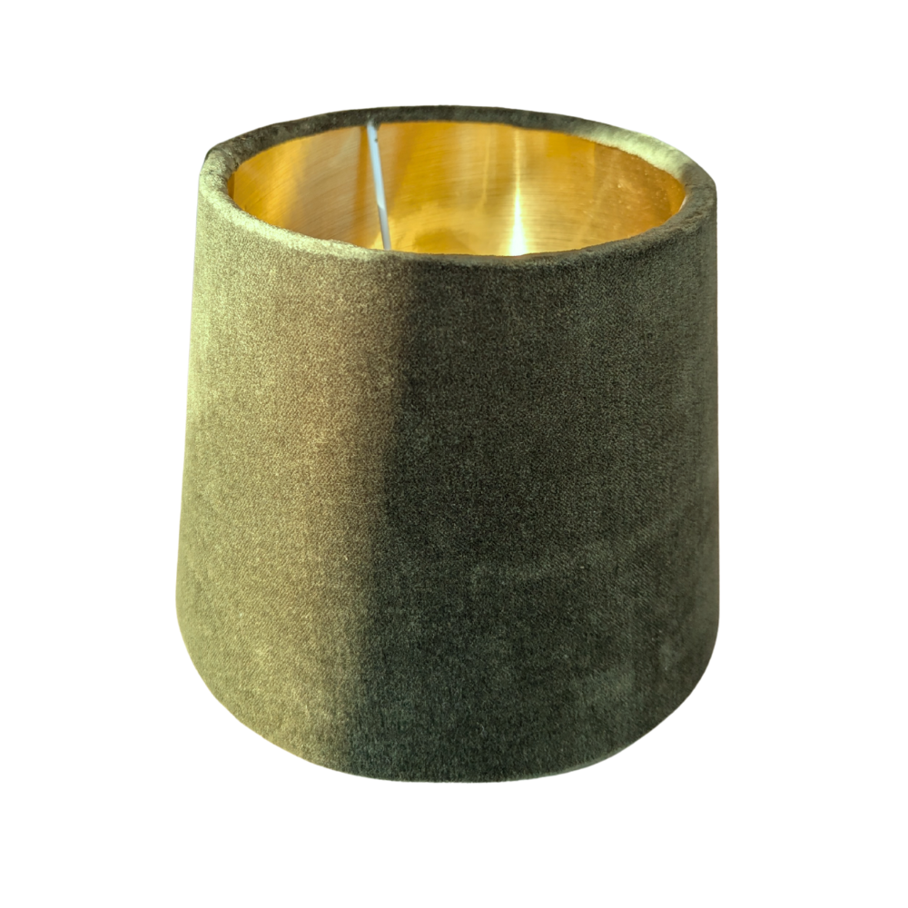 Olive velvet lamp shade small gaudion furniture