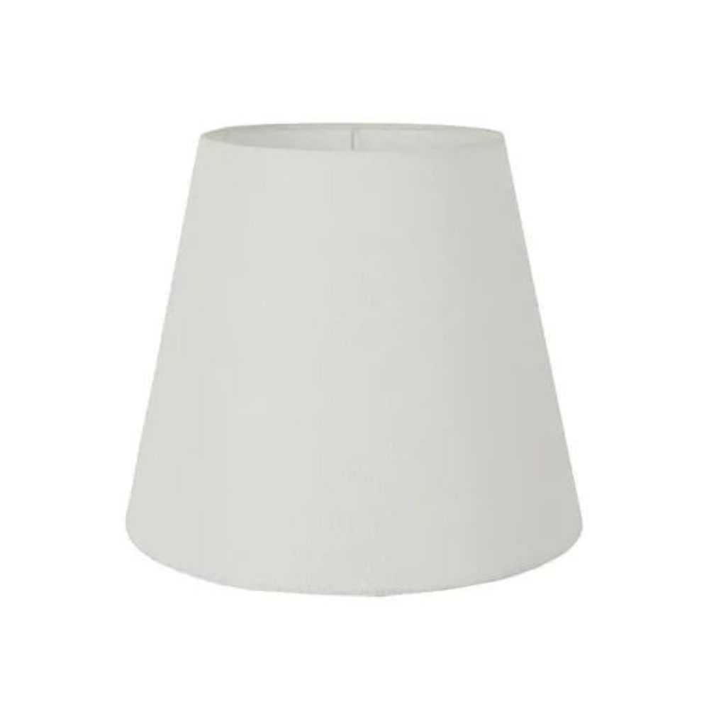 Small ivory linen lamp shade tapered.