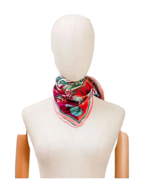 Silk Scarf - Gateaux Coral