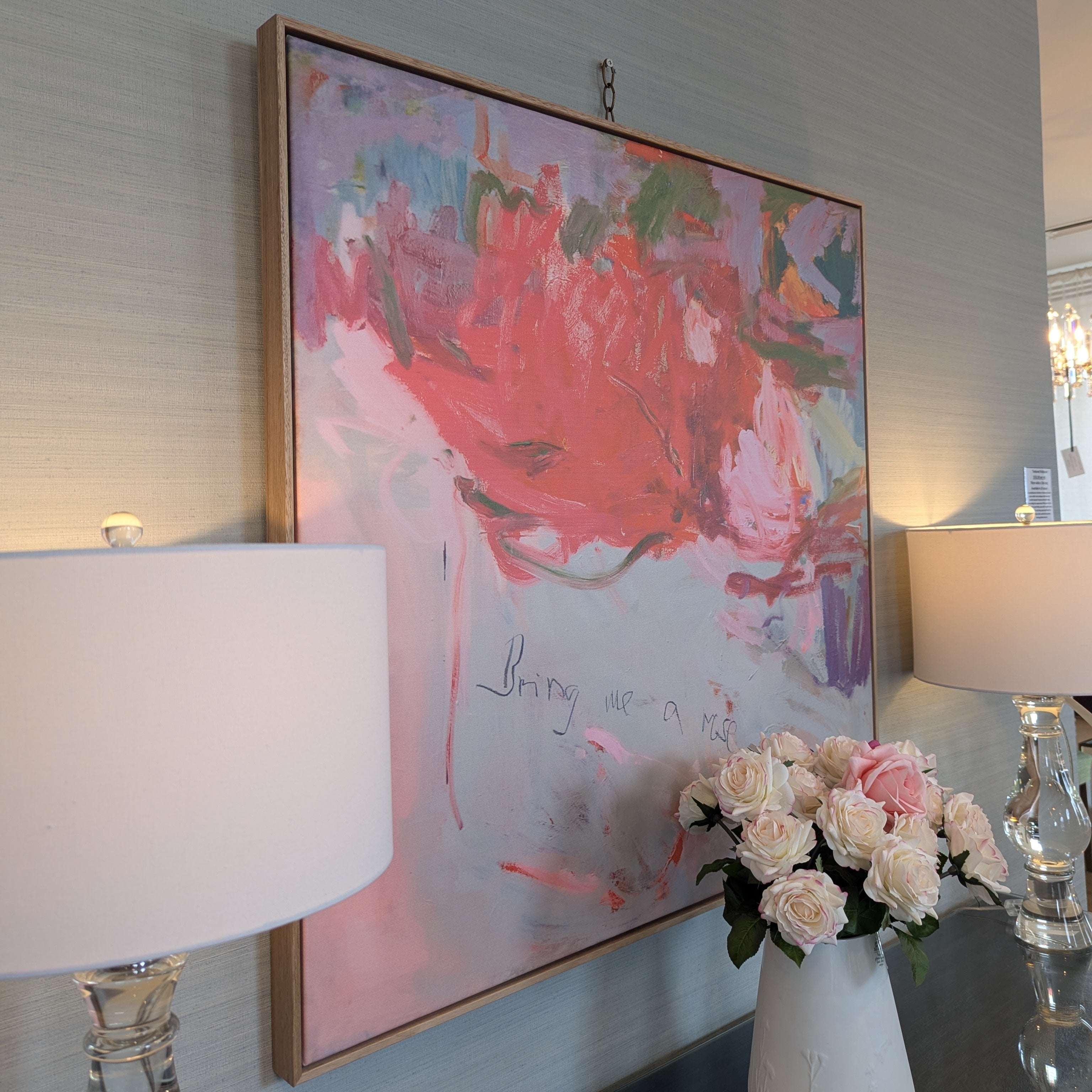 Roses For Me Print abstract art on canvas