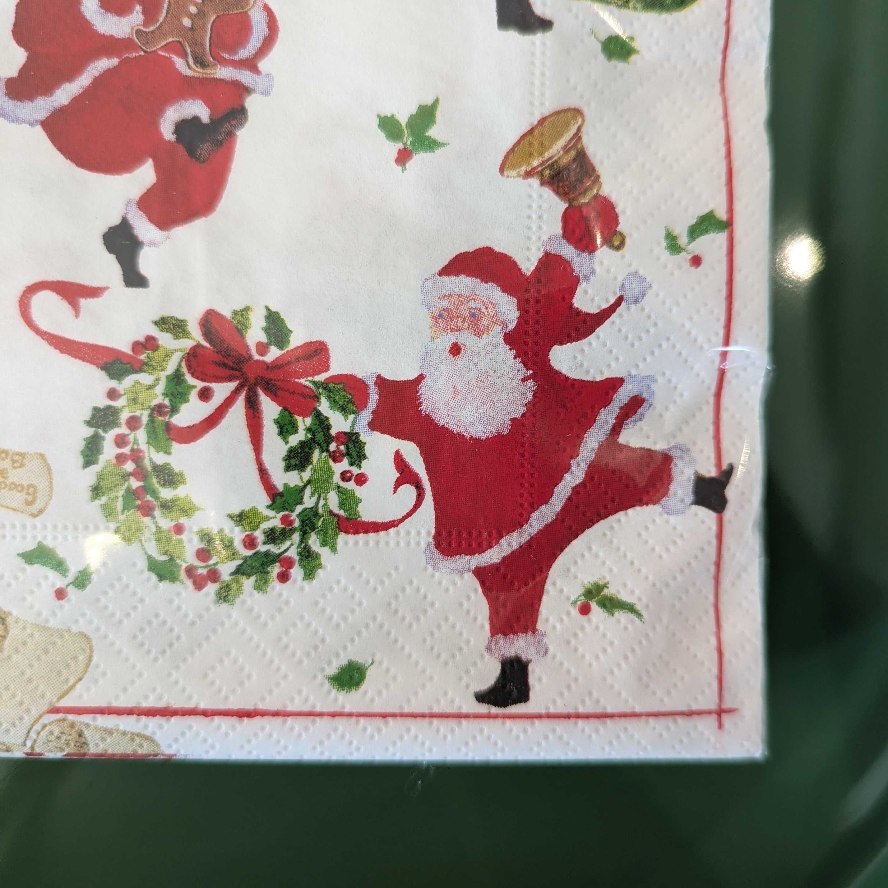 Napkins Luncheon Christmas Dancing Santa