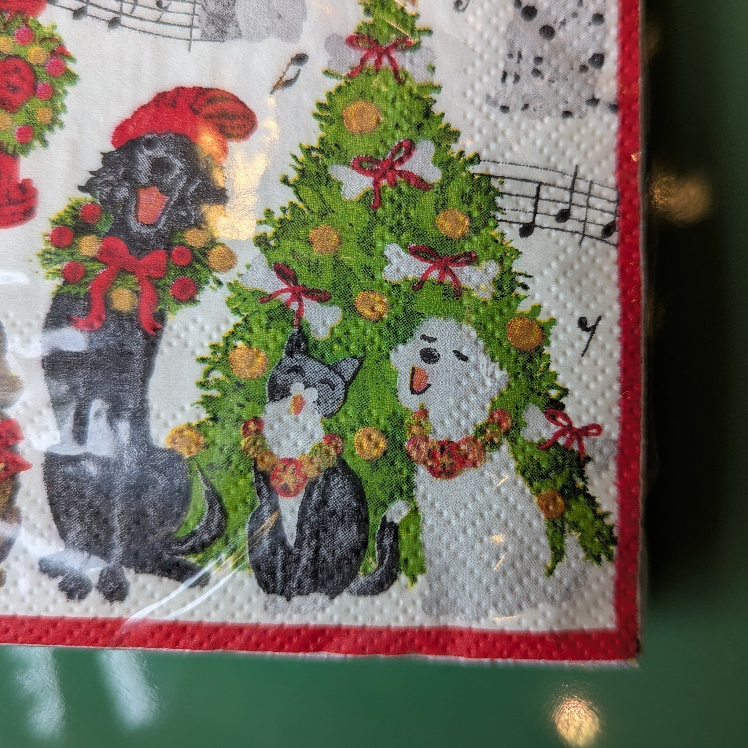 Napkins Cocktail Caroling Pets