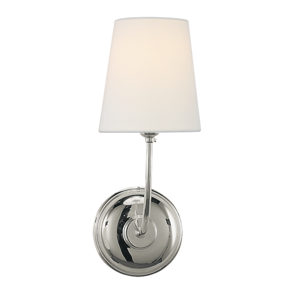 Polished nickel vendome single sconce