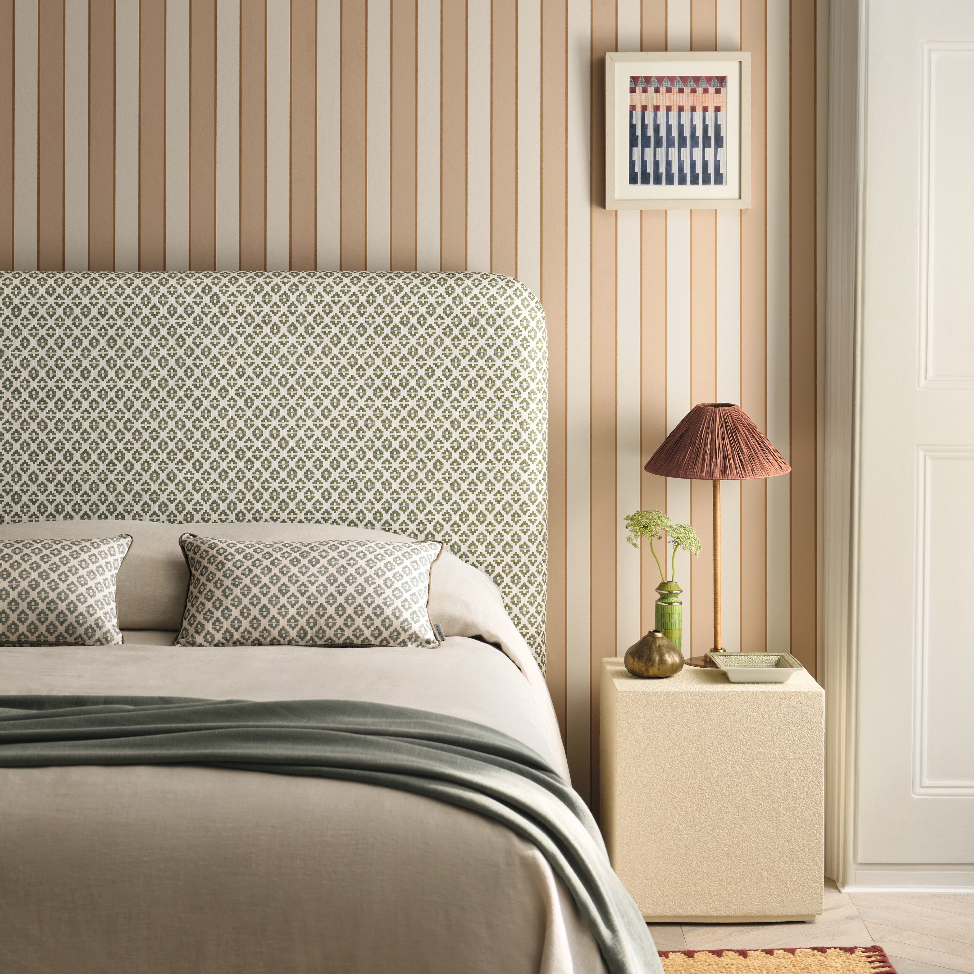 Orsin stripe wallpaper by Romo Gaudion Furniture