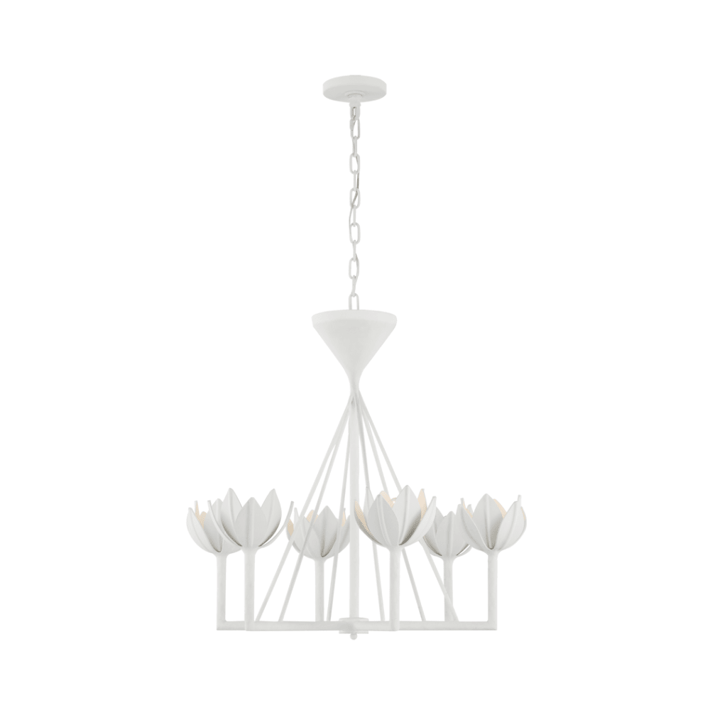 Alberto Small Low Ceiling Chandelier in Plaster White - Gaudion Furniture