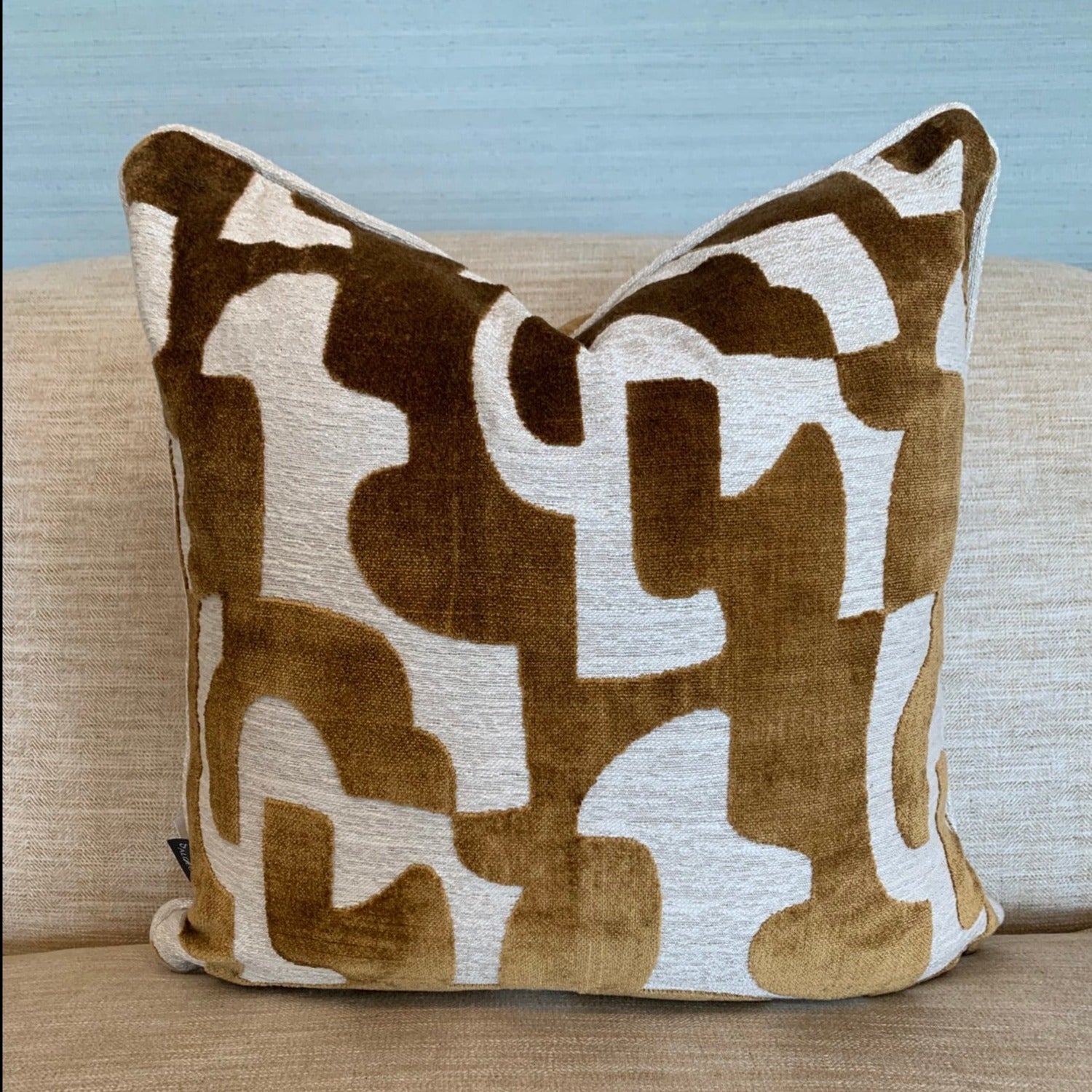 Aldeco Decoupe Cushion Caramel - Gaudion Furniture