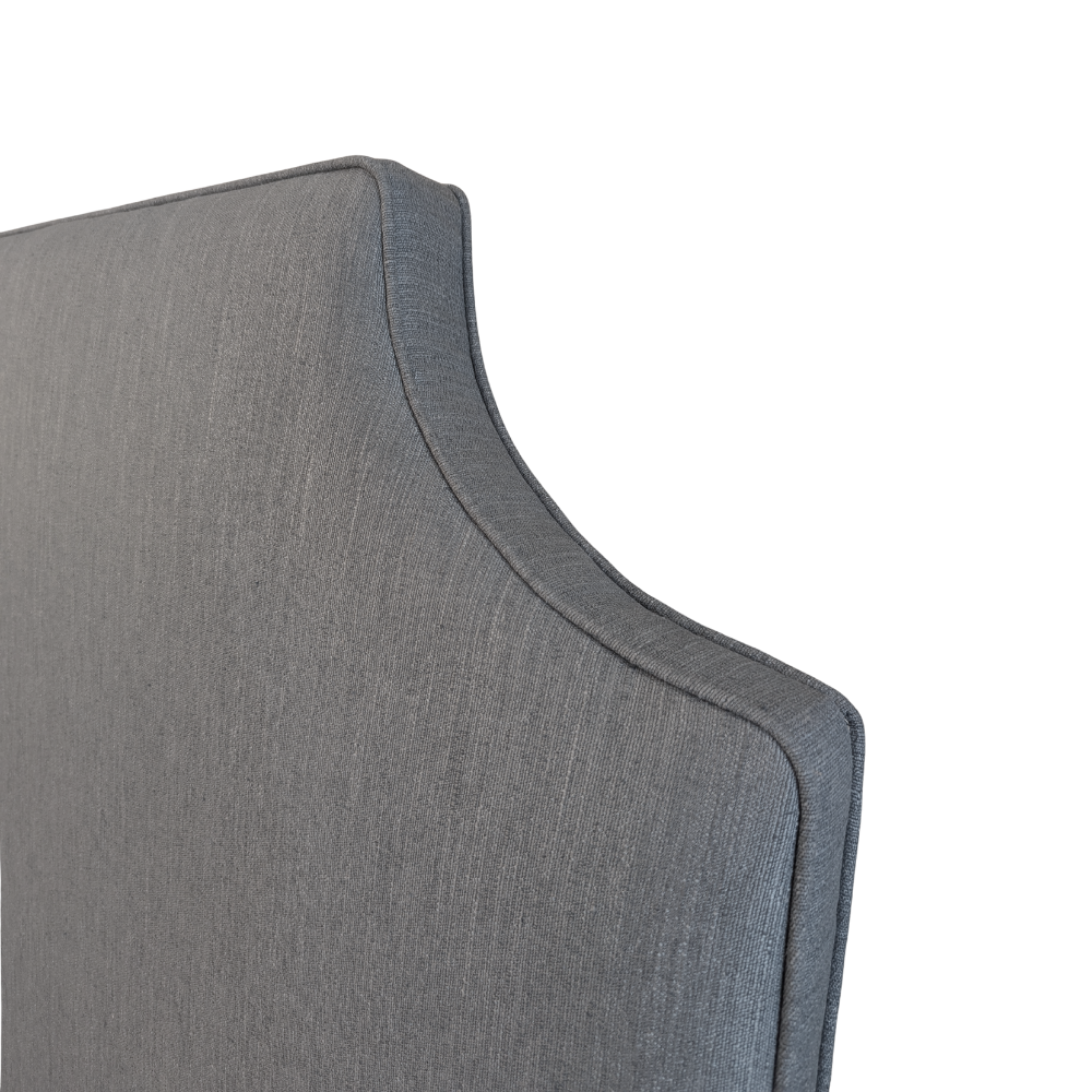 Gaudion Furniture Bedhead Queen 130cm plus fabric Scalloped Upholstered Bedhead - Custom Made