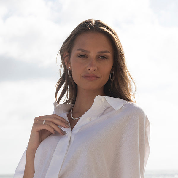 Bianc EARRINGS Earrings Halo Large Silver