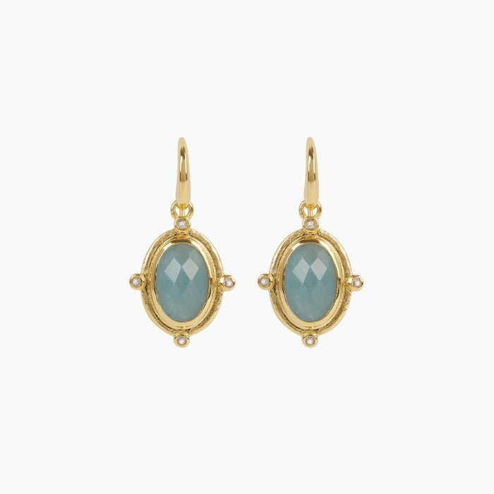 Breeze Milky Aquarmarine Earrings - Gaudion Furniture