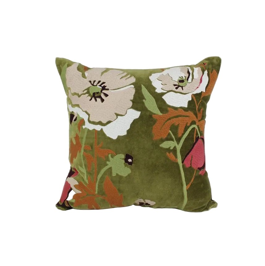 Bristol Velvet Cushion 45 cm x 45 cm Olive