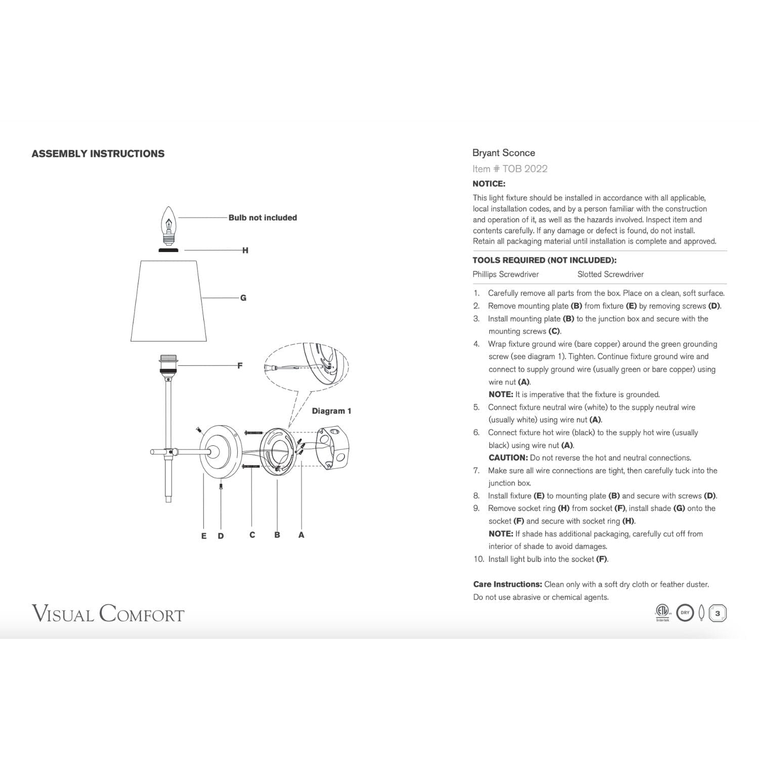 Bryant Sconce with White Glass Shade 2 Finishes - Gaudion Furniture