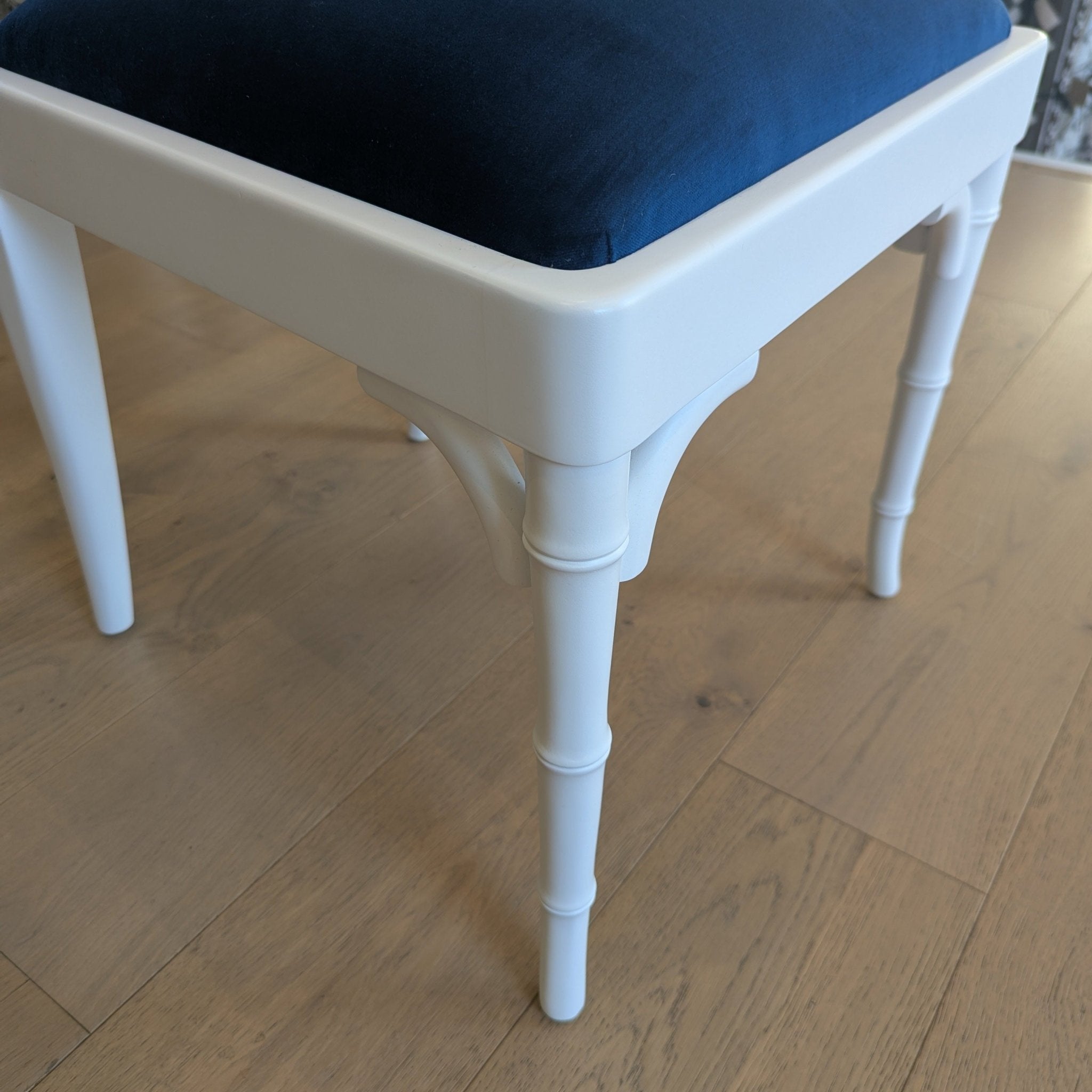 Caribbean Dining Chair w Blue Velvet - Gaudion Furniture