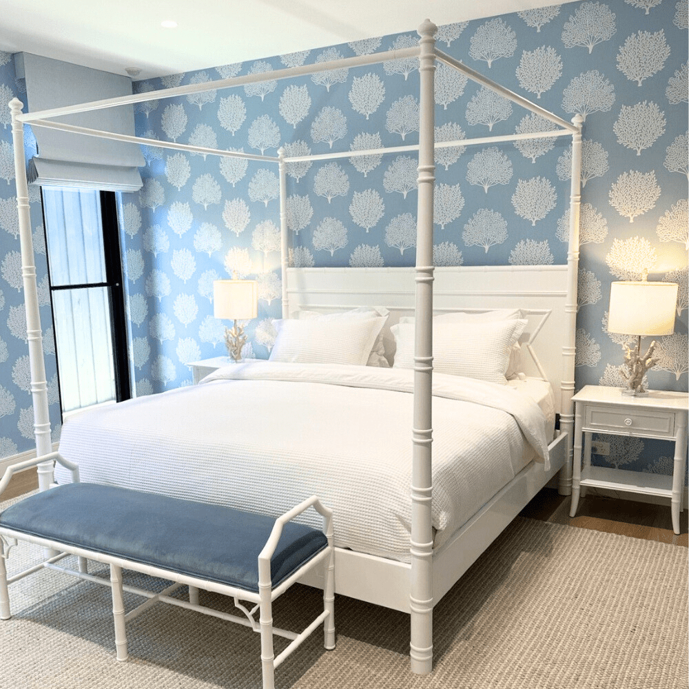 Cayman 4 Poster Bed White SALE - Gaudion Furniture