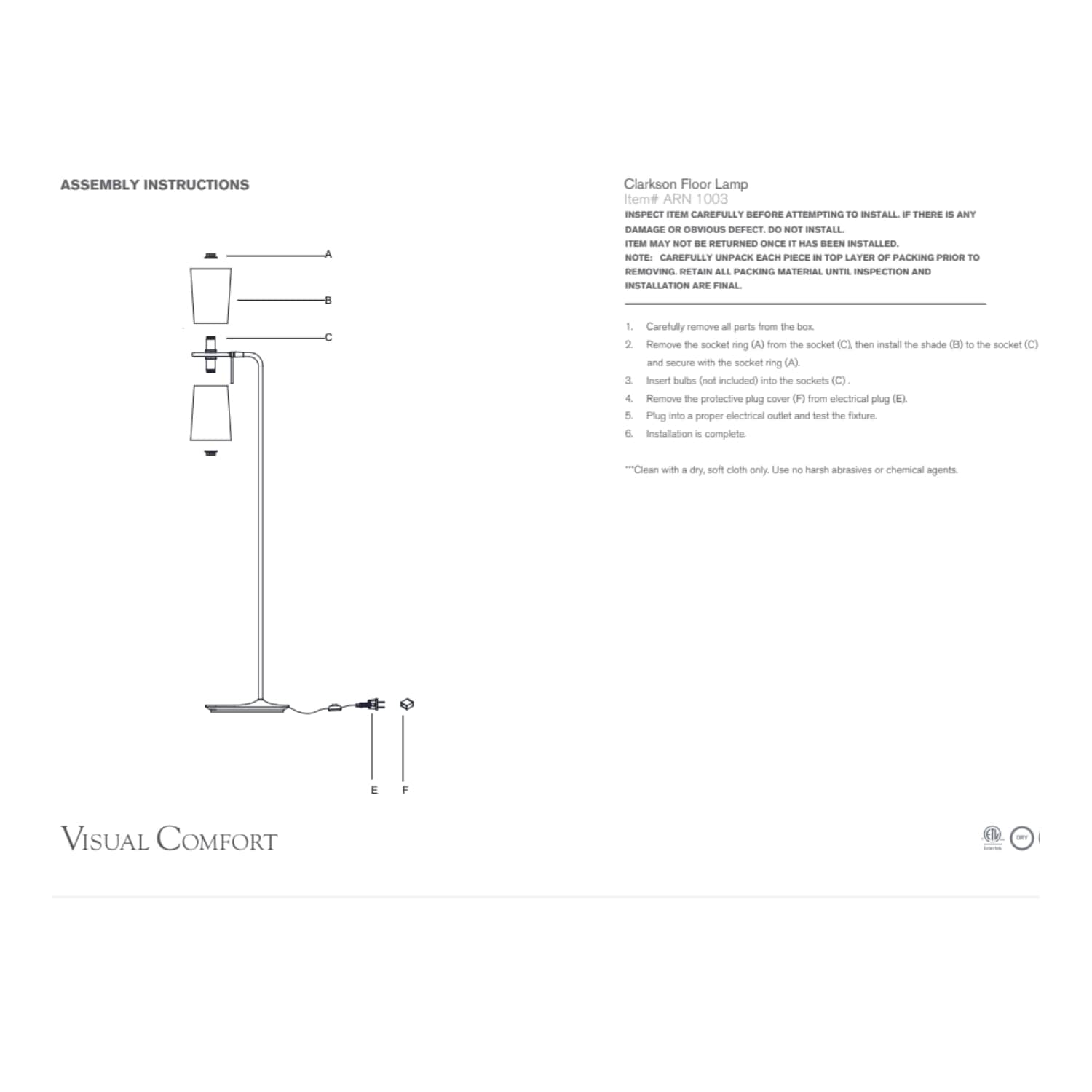 Clarkson Floor Lamp - AERIN - Gaudion Furniture