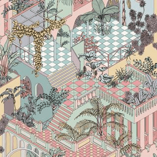 Cole & Son Miami Wallpaper 4 colours - Gaudion Furniture
