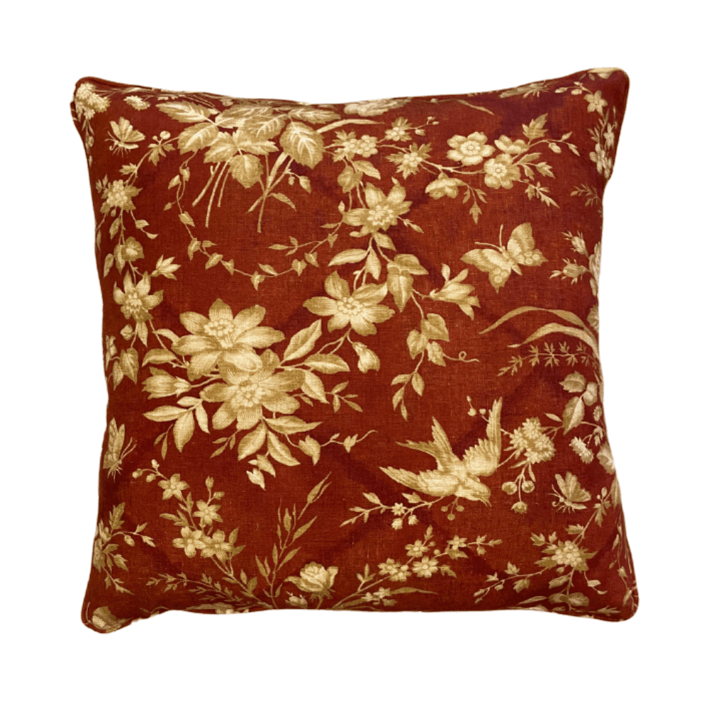 Cushion in Ralph Lauren Eliza Red - Gaudion Furniture