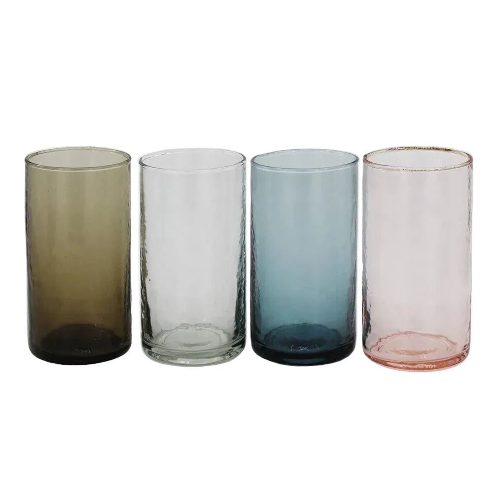 Dappled Recycled Glass Drinking Glasses Set of 4 - Large 350ml - Gaudion Furniture