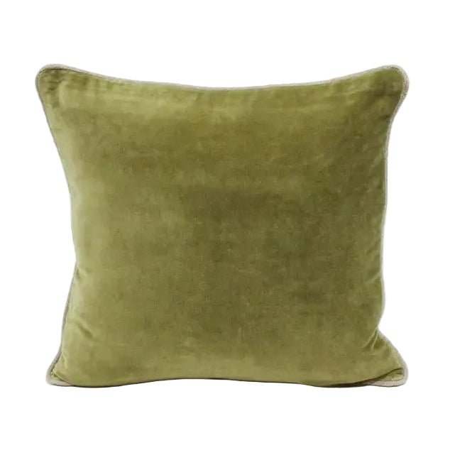 Delia Velvet Cushion 45 x 45 cm Olive - Gaudion Furniture