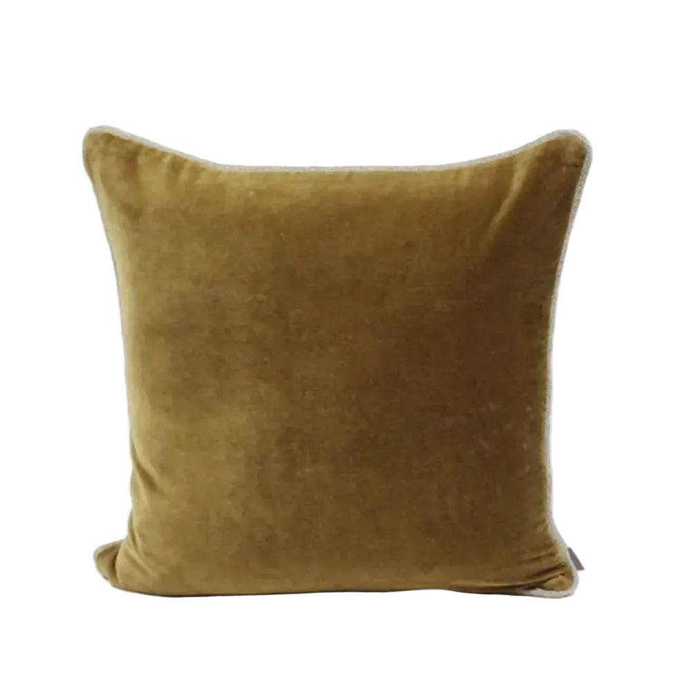 Delia Velvet Cushion Gold 45 cm x 45 cm - Gaudion Furniture