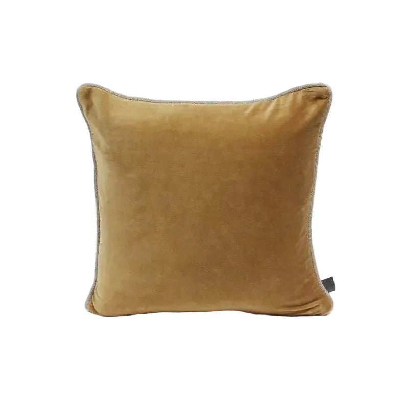 Delia Velvet Cushion Gold 45 cm x 45 cm - Gaudion Furniture
