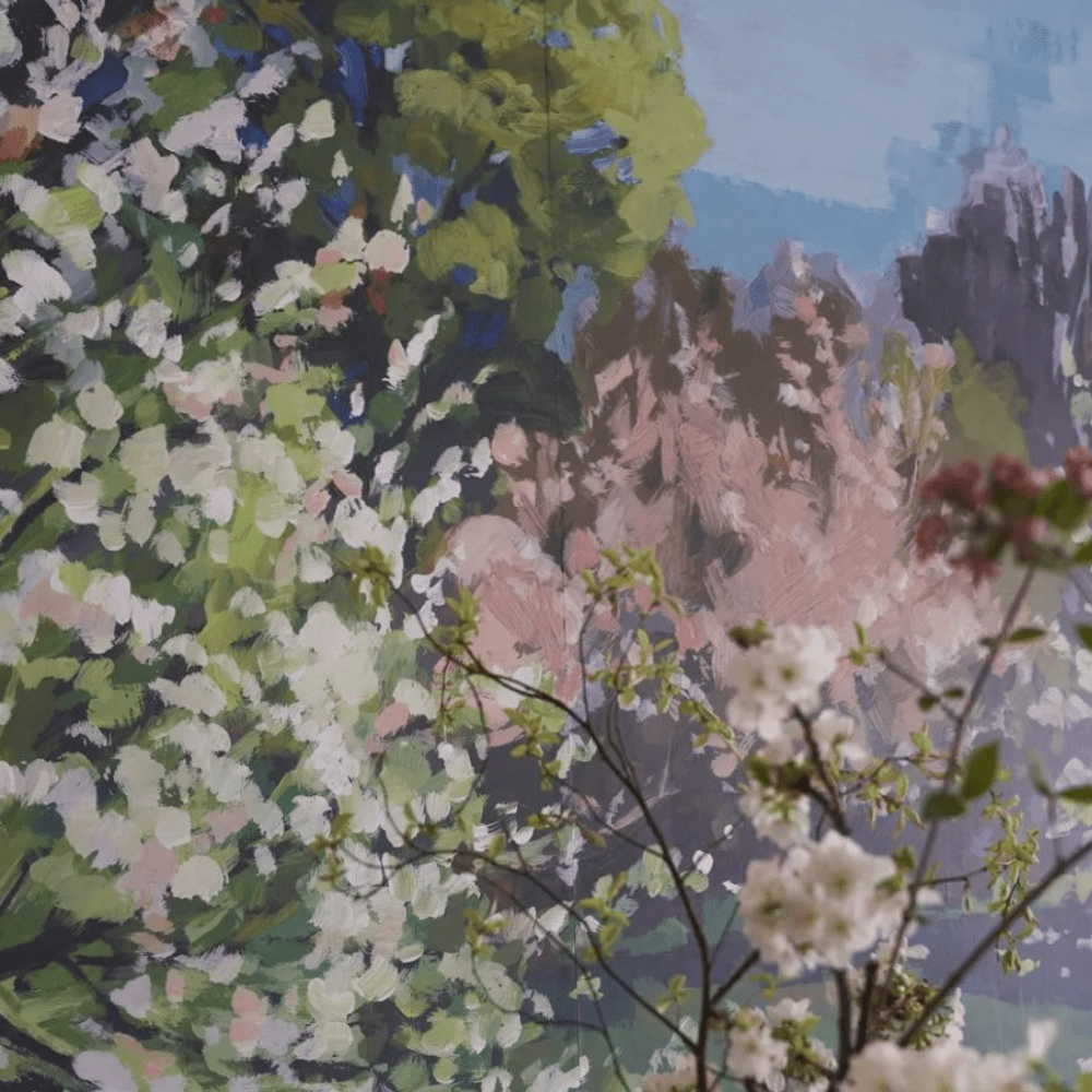 Designers Guild Arbre De Printemps Celadon Wallpaper Panel - Gaudion Furniture