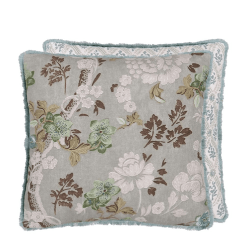 Designers Guild Eagle House Damask Seagrass Cushion - Gaudion Furniture