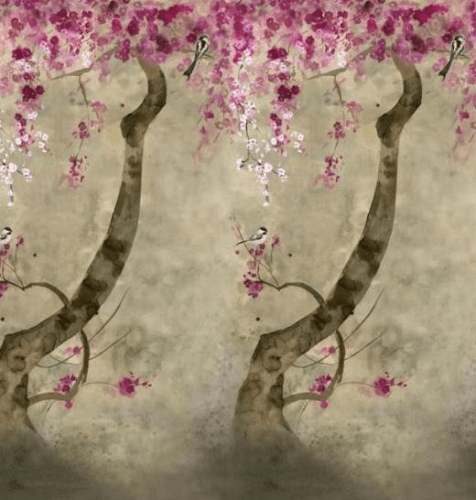 Designers Guild Shinsha Scene 2 Blossom Wallpaper Mural - Gaudion Furniture