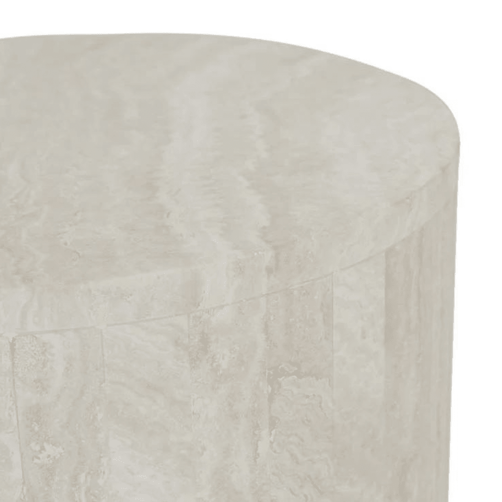 Elle Block Round Side Table - Gaudion Furniture
