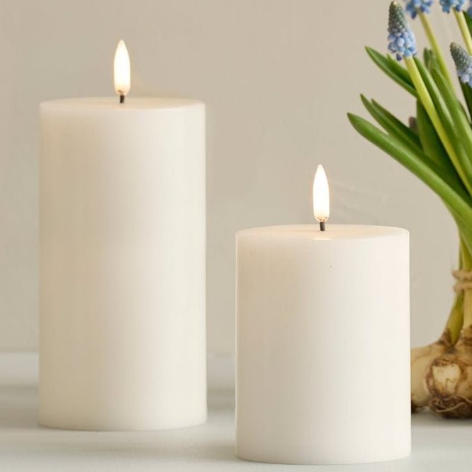 Flameless Candle 7.8 x 20.3 h White - Gaudion Furniture