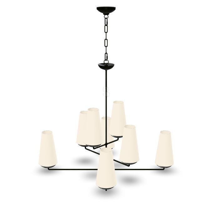 Fontaine Large Offset Chandelier 2 Finishes - Gaudion Furniture