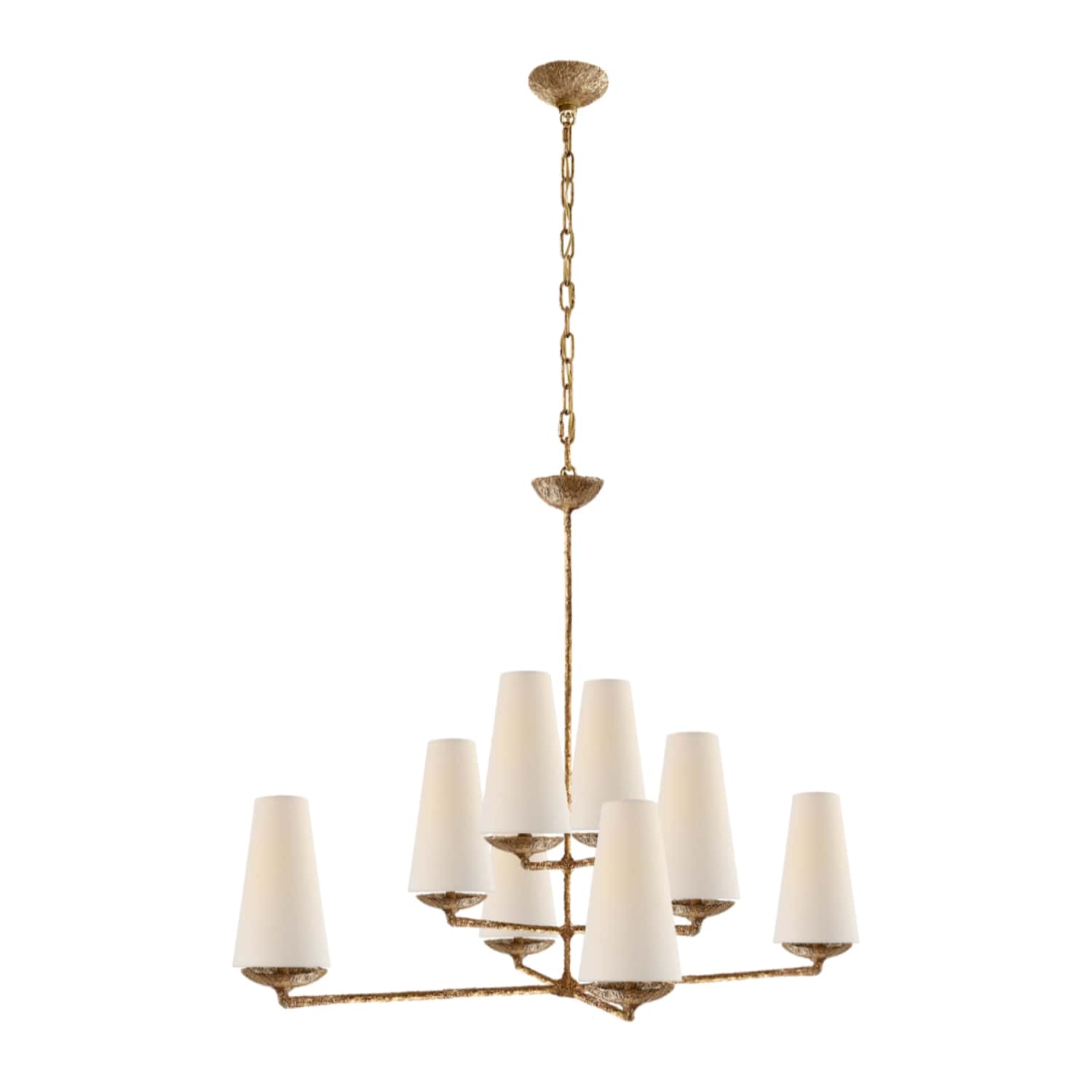 Fontaine Large Offset Chandelier 2 Finishes - Gaudion Furniture