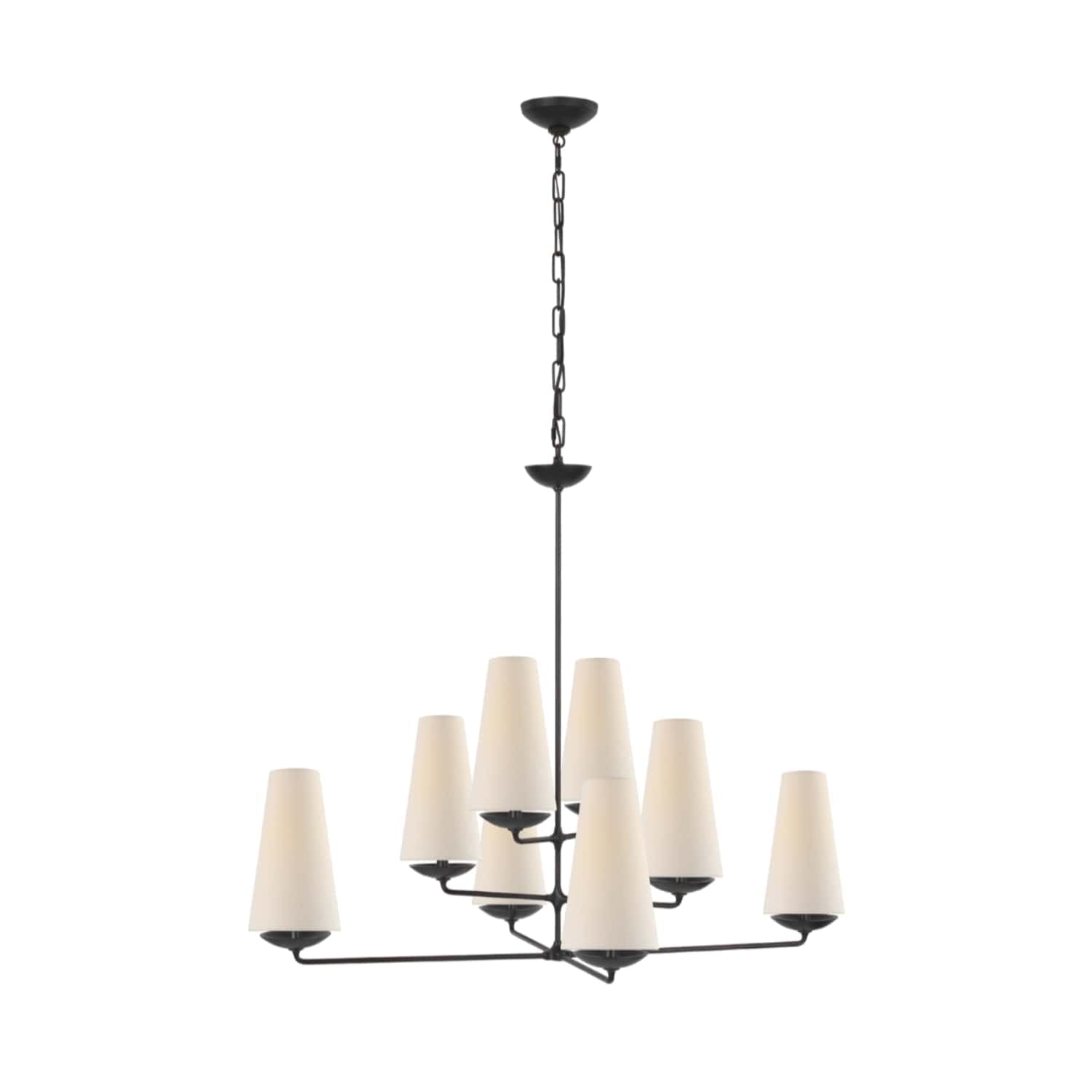Fontaine Large Offset Chandelier 2 Finishes - Gaudion Furniture