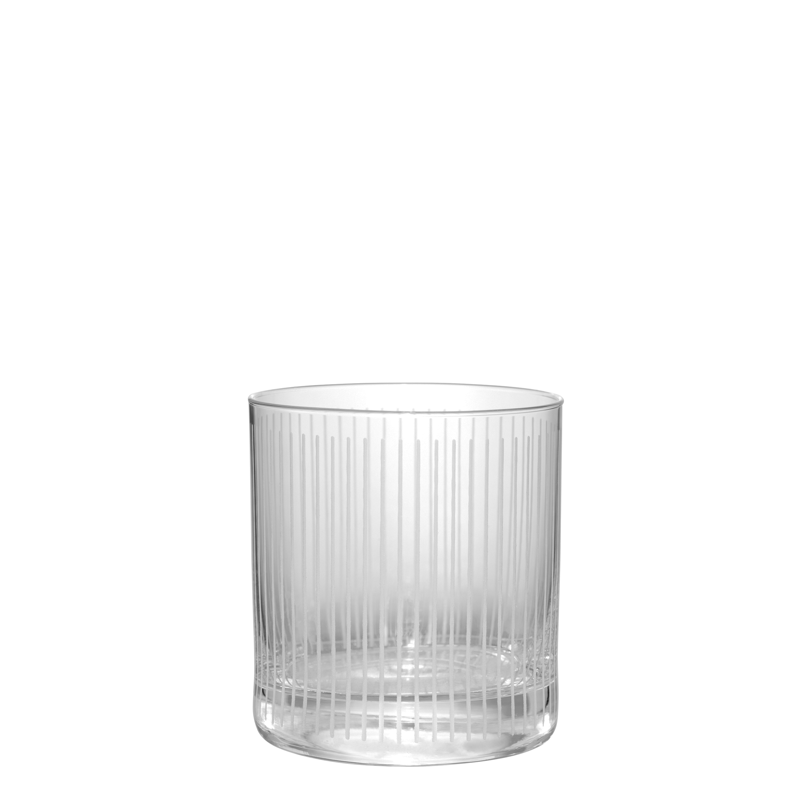 francalia Drinking Glass Stripe Tumbler (Set 4) 280ml