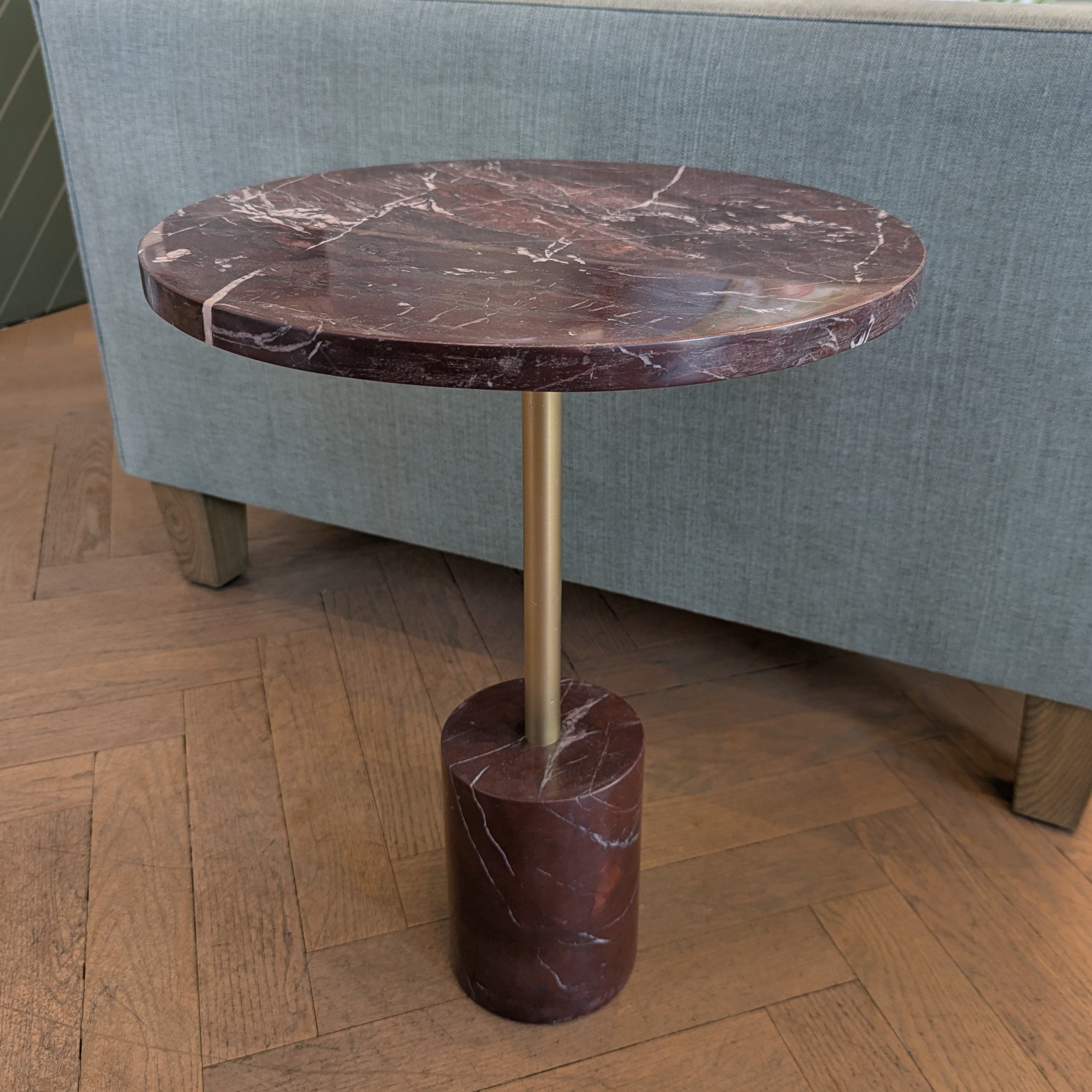 Gaudion Furniture 332 Side Table Claret Marble Side Table