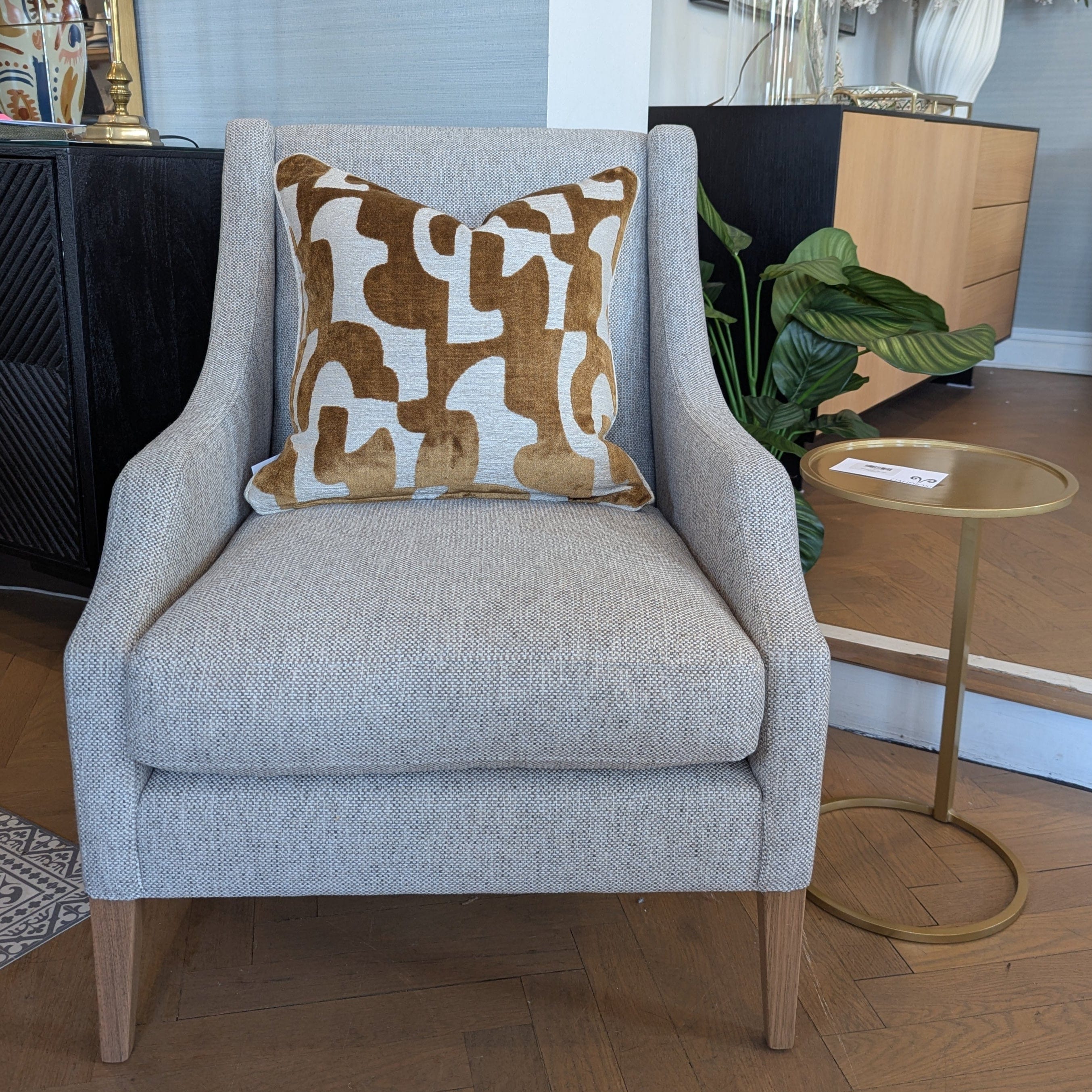 Gaudion Furniture Armchair Julien Armchair in Leo Fabric