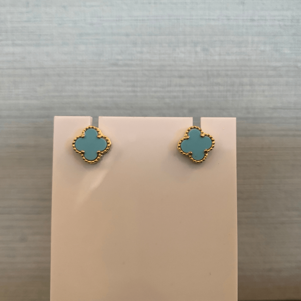Gaudion Furniture EARRINGS Earrings Clover Turquoise Gold