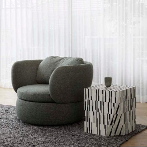 GLOBE WEST Armchair Winona Swivel Armchair