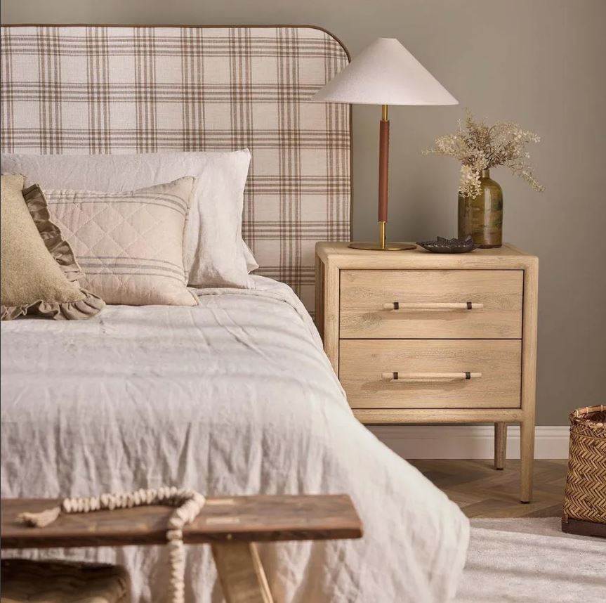 Hunter Leather Brass Lamp & Shade - Gaudion Furniture