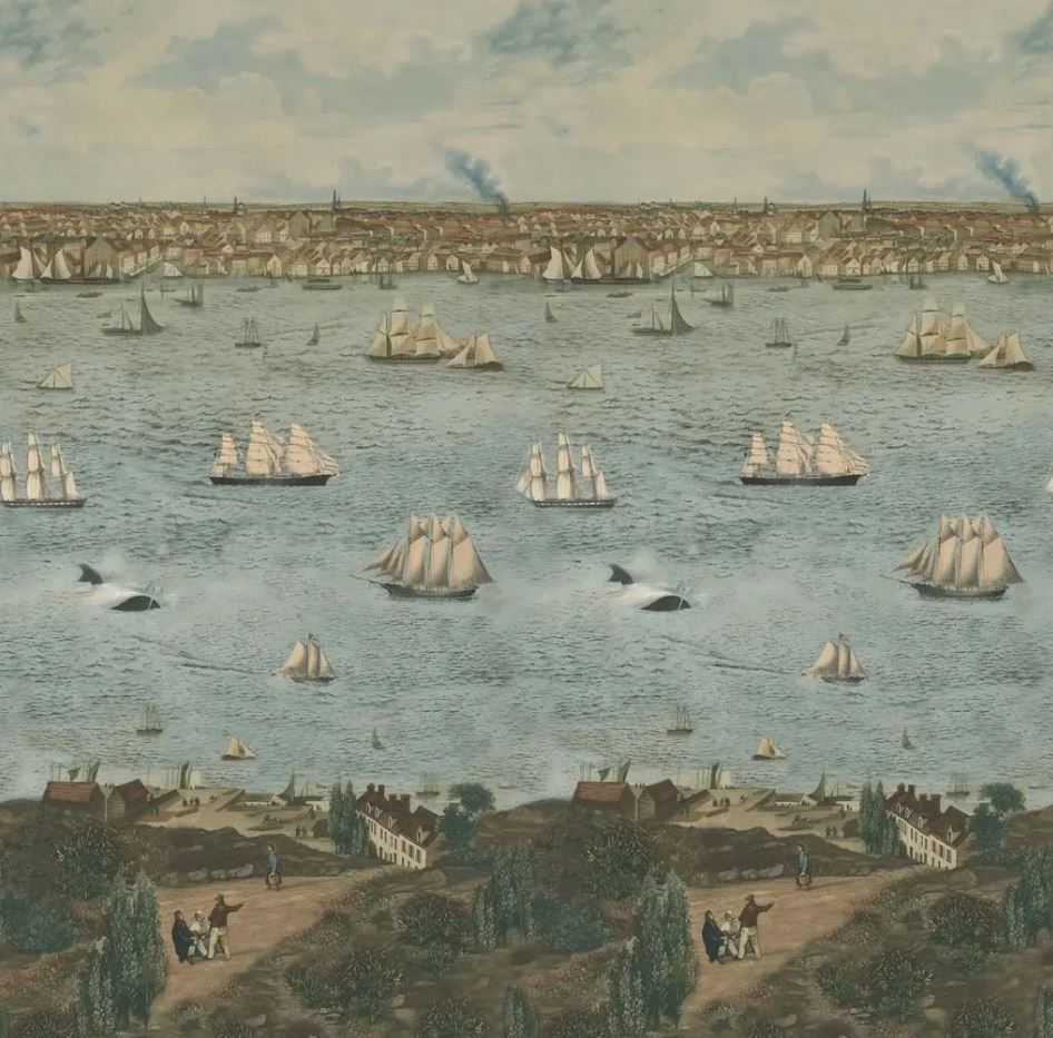 John Derian Seaport Ocean Wallpaper Mural - Gaudion Furniture