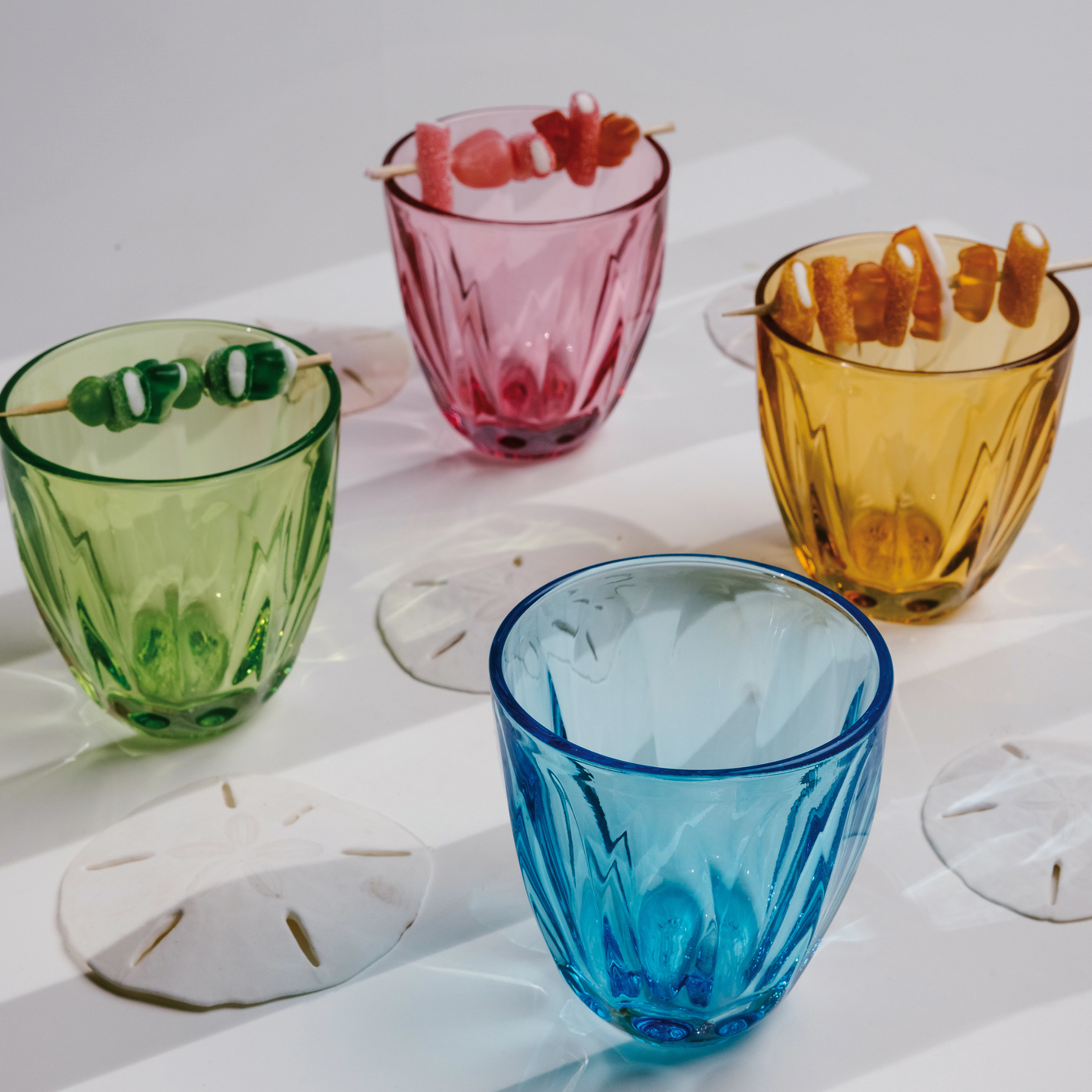 La Rochere Drinking Glasses Lily Coloured Glasses Set 4
