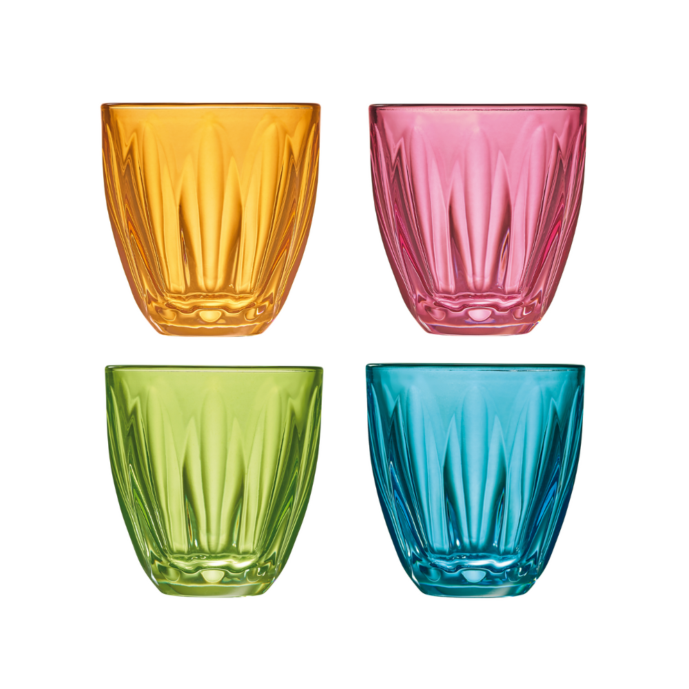 La Rochere Drinking Glasses Lily Coloured Glasses Set 4