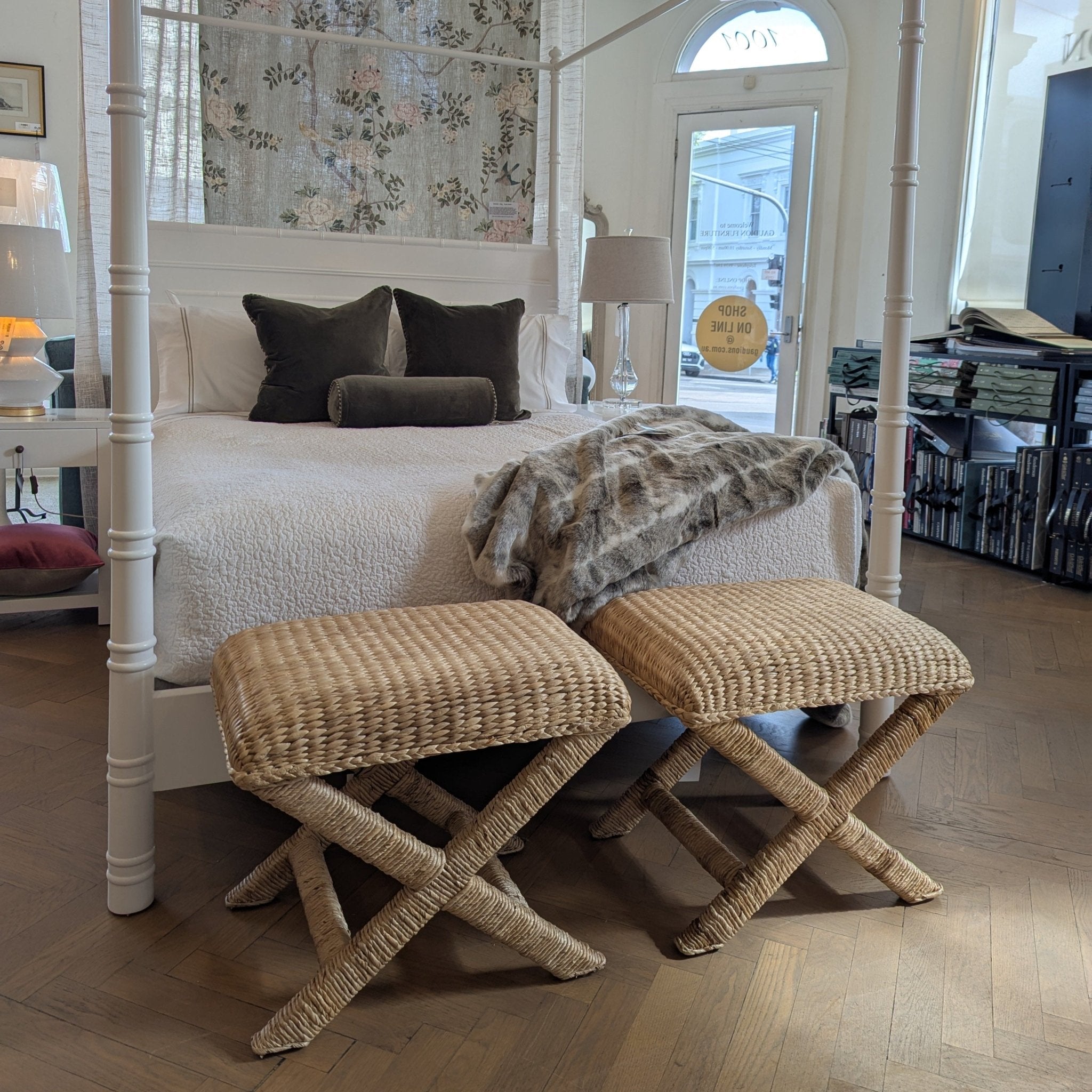 Laguna Cross Leg Stool - Gaudion Furniture